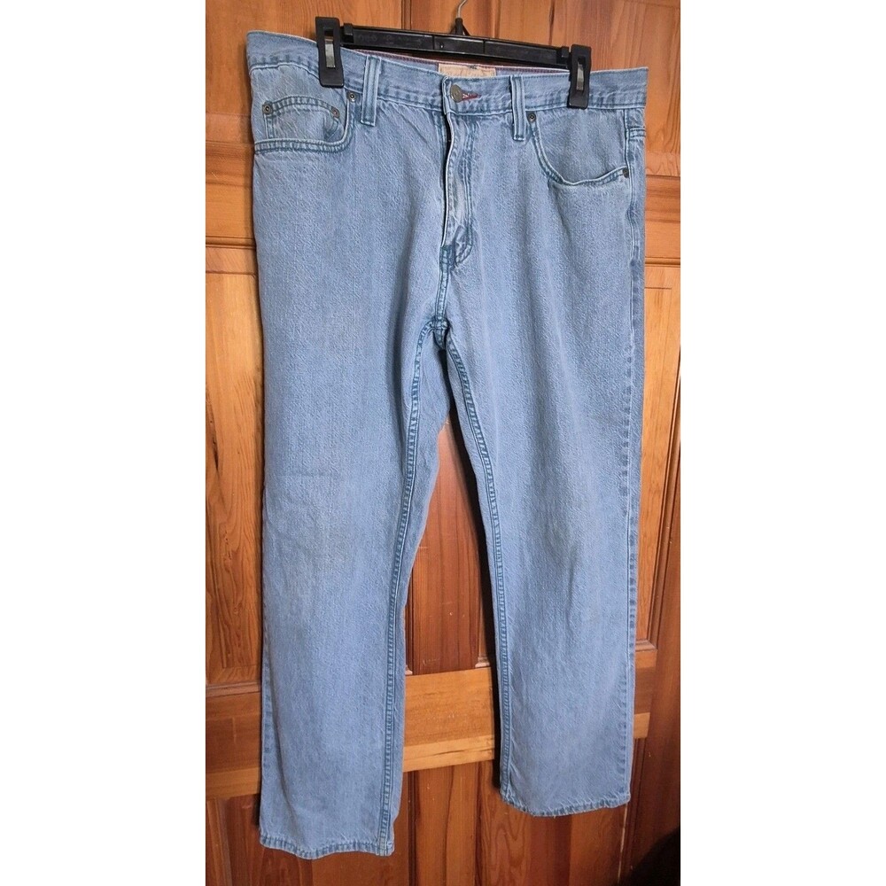 Red Camel Men’s High Rise Straight Blue Denim Jeans 36x32 (Fits 35x30)
